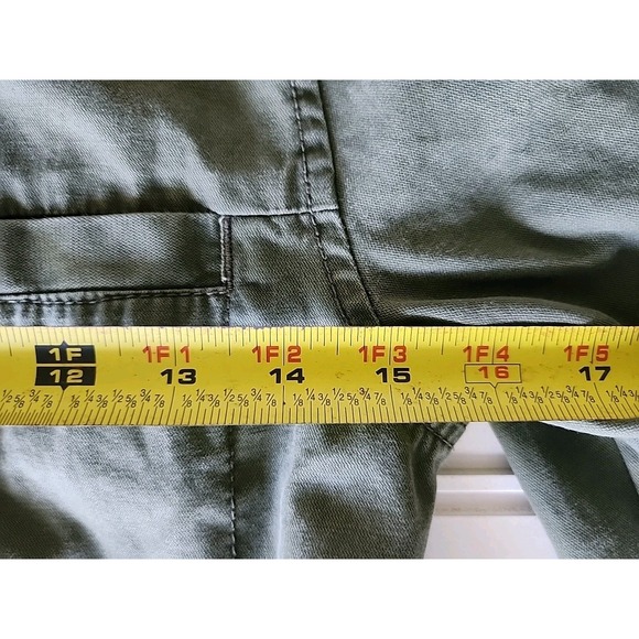 Old Navy Hip-Length Army Olive Green‎ Cotton Twill Jacket Drawstring Waist XS - Picture 7 of 12